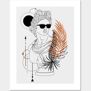 Funny Hipster Apollo Greek God // Funny Greek Mythology Posters and Art